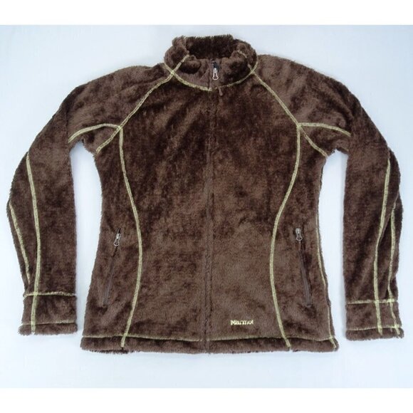 FLAW** Marmot Polartec Fleece Full Zip Jacket Women Sz XL Hiking Outdoor Camping - Picture 1 of 8